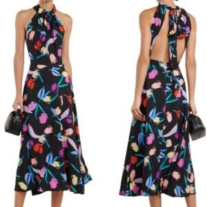 Rotate Frederikke Floral Halter Midi dress